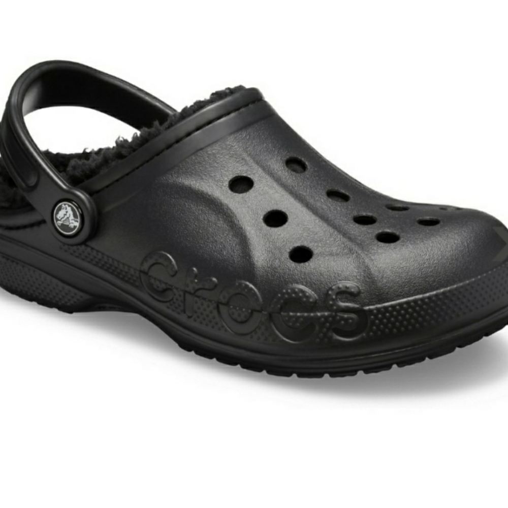 New Baya Lined Crocs Black Size 7 Mens